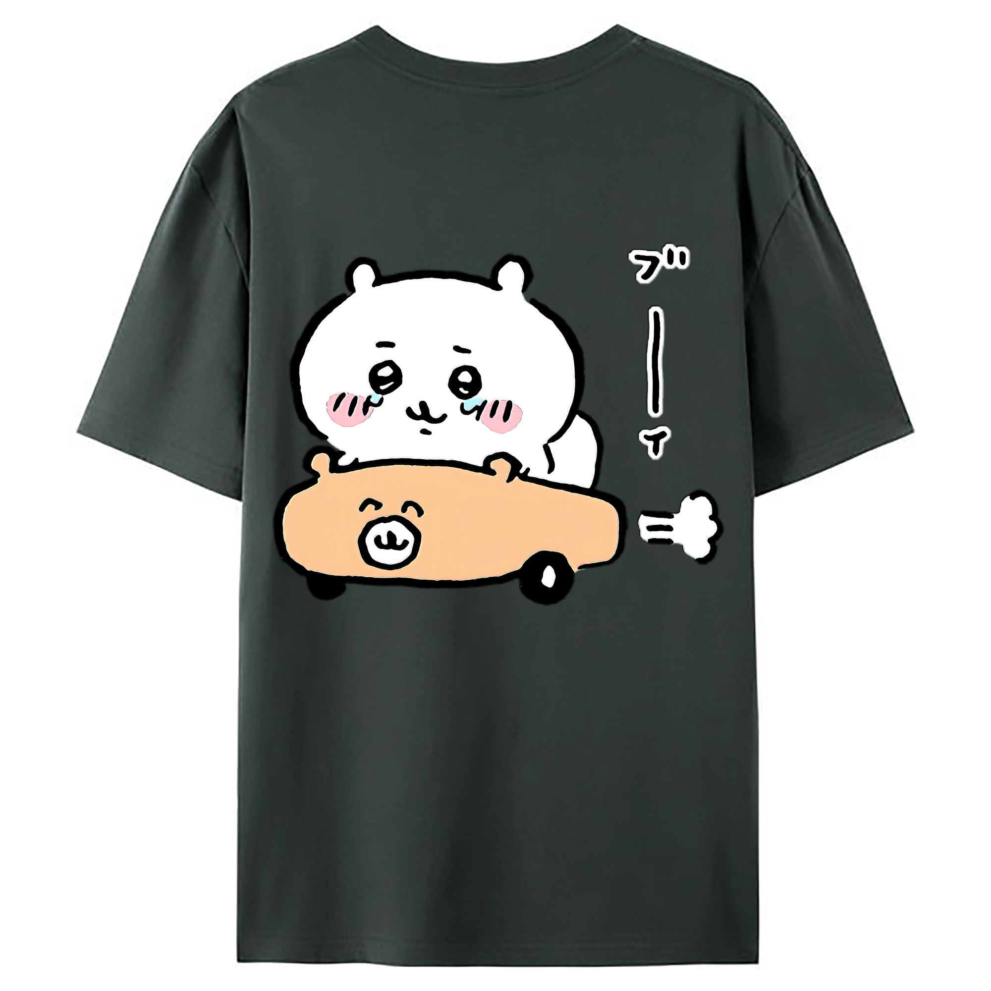 （画像用） ちいかわ ちいかわ Chii-kawa chiikawa 綿100％ メンズ半袖Tシャツ（バックプリント） 通気性